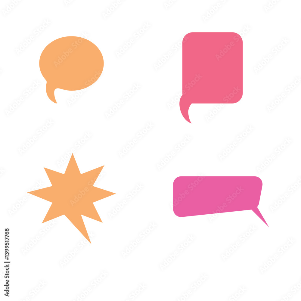 Chat bubble and speech icons vector illustration Chat bubble and speech icons vector illustration