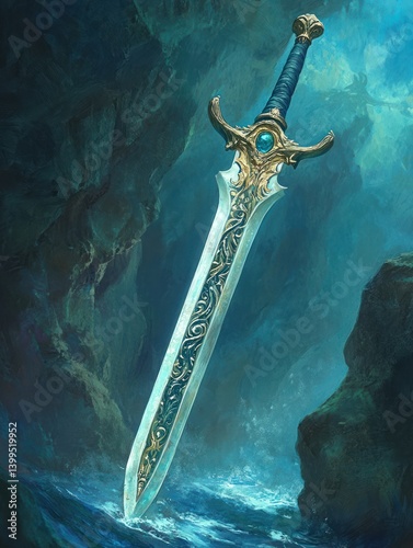 Tideborn Blade of Atlantis – The Ornate Sword of Oceanic Majesty photo