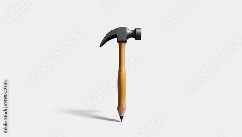 Hammer designed like sharpened pencil