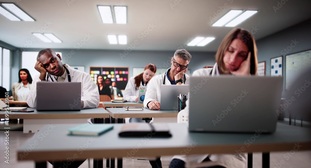 Exhausted Medical Students Struggle