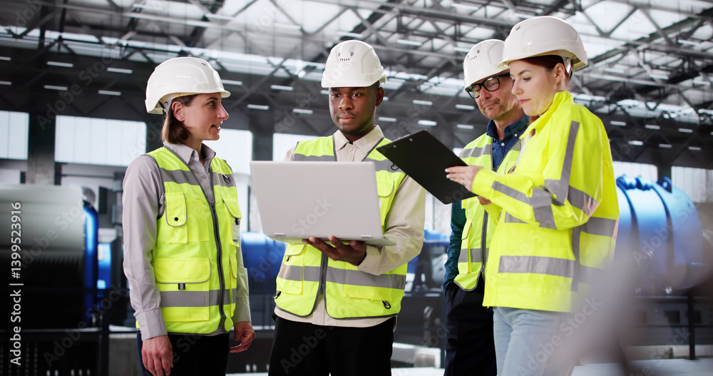 Skilled African Engineer Inspecting Industrial Facility