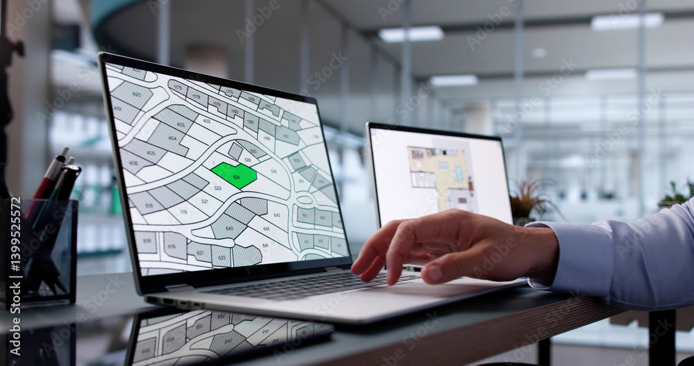 Cadastre Map And City Building Survey