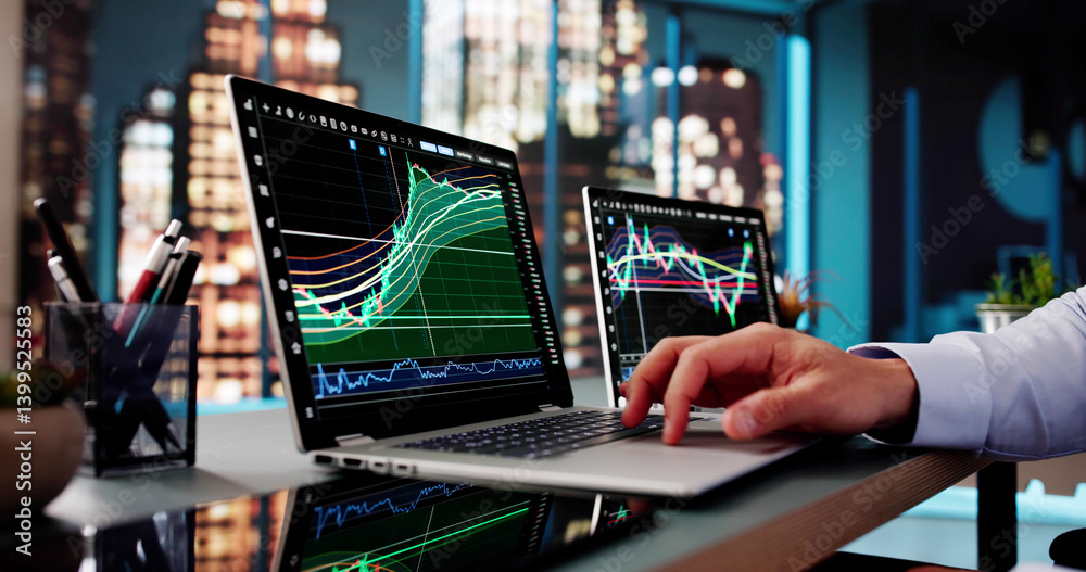 Man Trading Stock Market Exchange Online