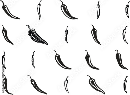 Chili Pepper Outline