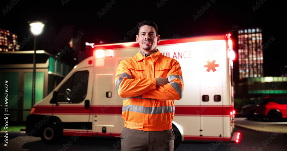 Emergency Paramedic Man From Rescue Service