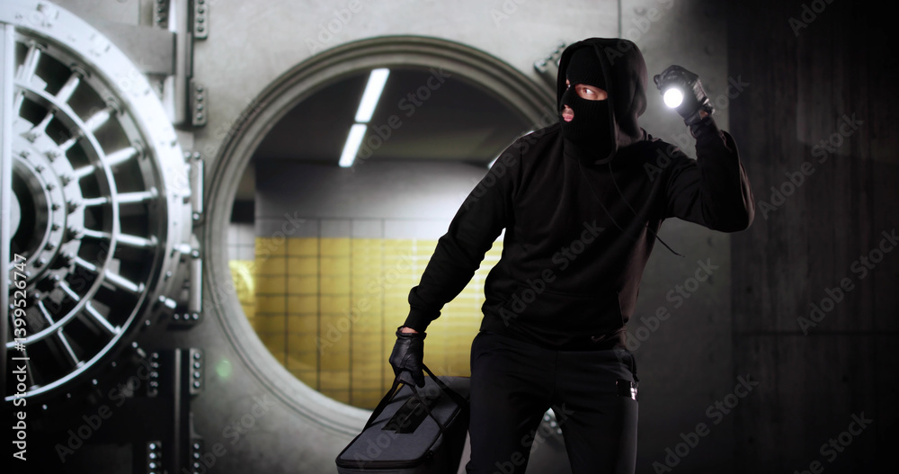 Vault Bank Robbery By Thief