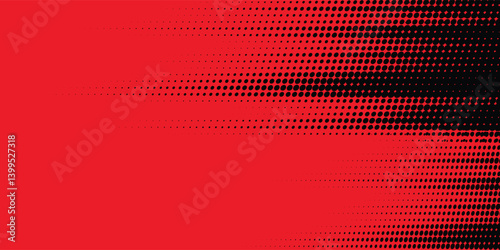 Black and red abstract grunge background with halftone style. vector illustration eps10