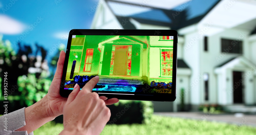 Female Construction Worker Holds Tablet