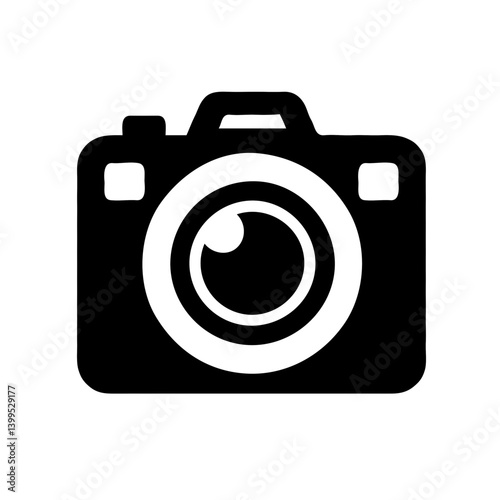 Camera icon in black and white  