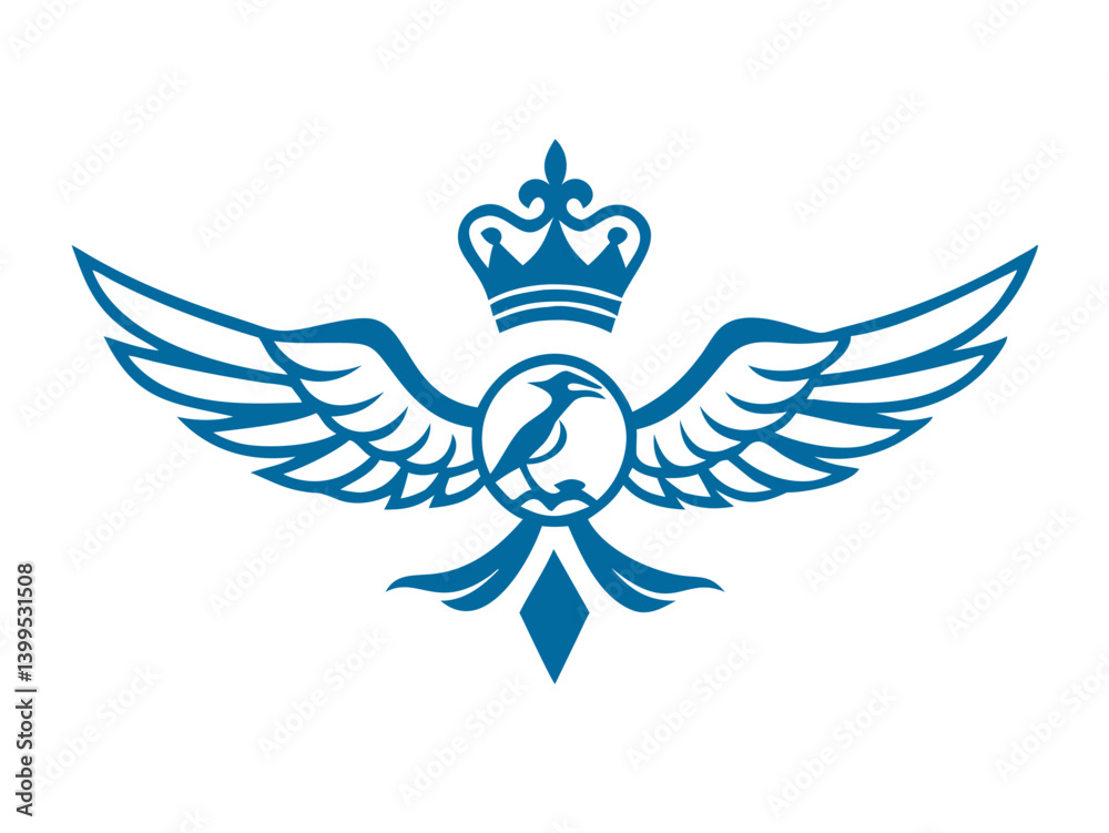 Fototapeta premium Flying bird logo Royalty