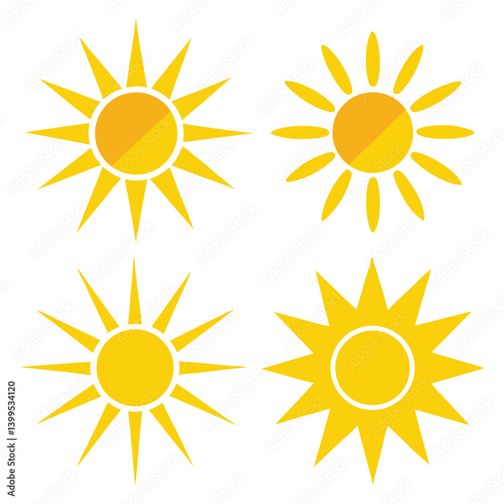 Sun icons set Sun icons set