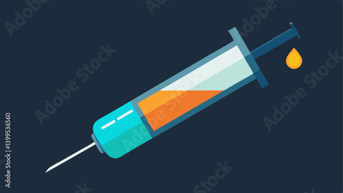 Syringe with Stem Cells A syringe filled with a glowing liquid indicating the use of stem cells in regenerative treatments.