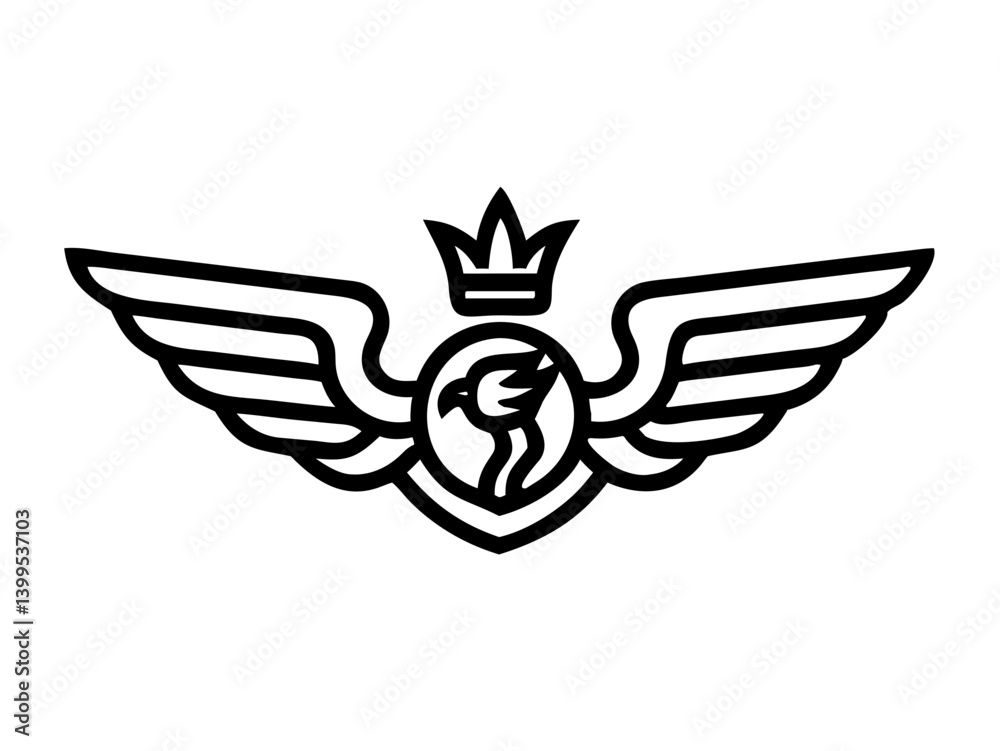 Obraz premium Flying bird logo Royalty