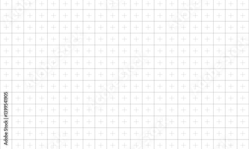 点線の方眼線に丸い点線の十字マークが入ったパターン背景