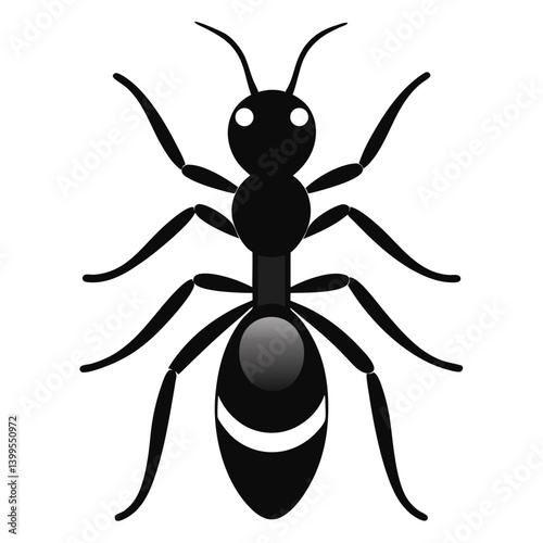 Ant vector icon isolated on white background