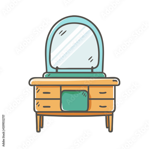 dressing table icon, dressing table vector illustration-simple illustration of dressing table, perfect for dressing table logos and icons
