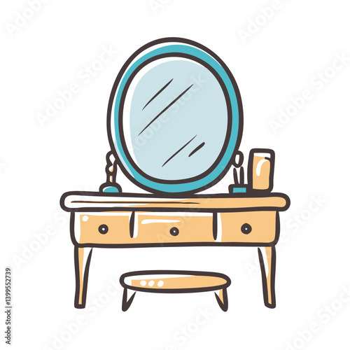dressing table icon, dressing table vector illustration-simple illustration of dressing table, perfect for dressing table logos and icons