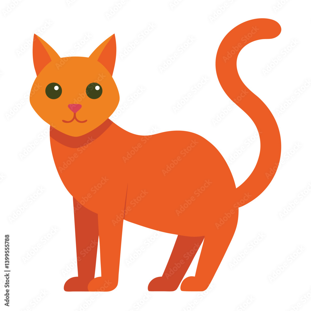 Obraz premium Cat vector icon isolated on white background