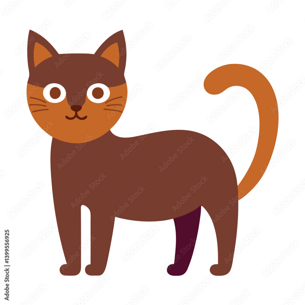 Obraz premium Cat vector icon isolated on white background