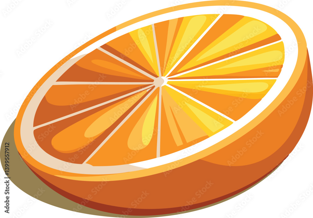 Orange slice isolated isolated vector art work illustration Orange slice isolated isolated vector art work illustration