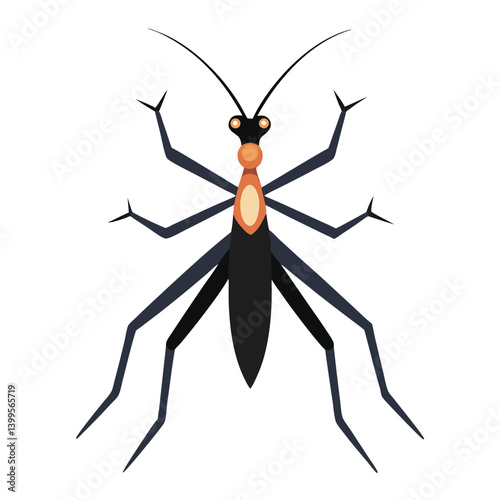 Phasmid vector icon isolated on white background