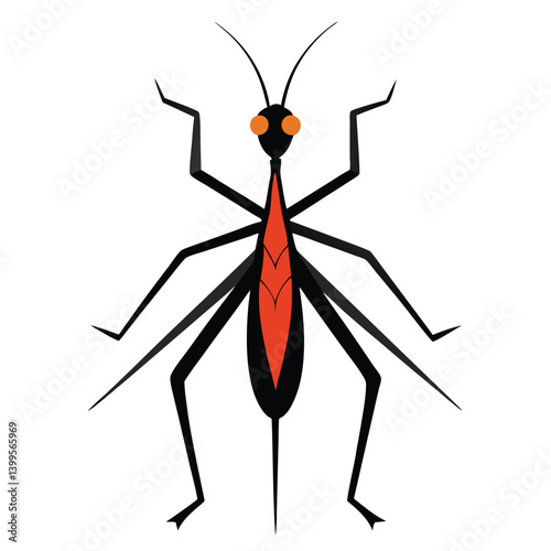 Phasmid vector icon isolated on white background