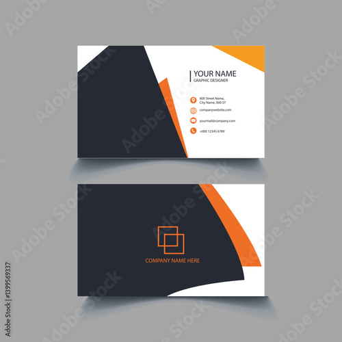 Business card design template, Clean professional business card template, visiting card, business card template.