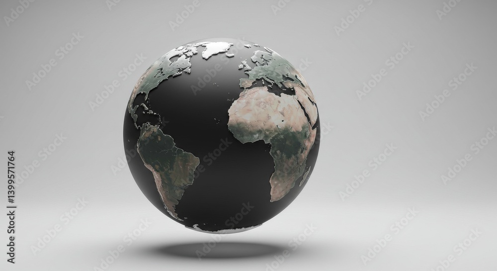 Fototapeta premium Dark sphere in plastic bag