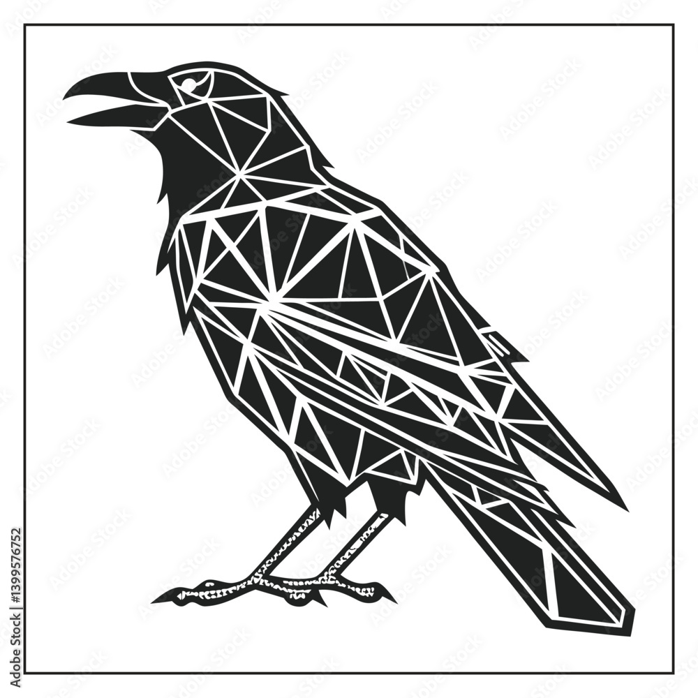 Obraz premium Crow bird Silhouette Vector