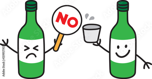 한국 소주 술 벡터