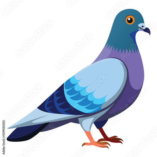 Pigeon isolated on white background 