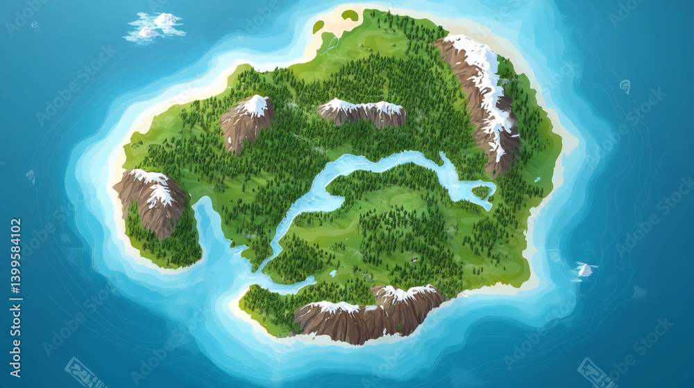 Fototapeta premium An Island Of Peaceful Dreams