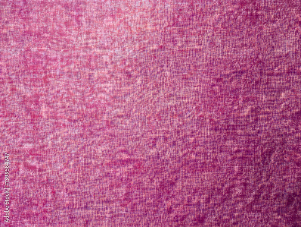 Fototapeta premium Magenta Fabric: A captivating macro shot of delicate magenta fabric reveals intricate textures, hues, and patterns, a study in color and craft.