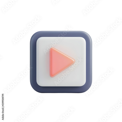 Free Download 3D rendered play button design element for user interface. - GFXLoad