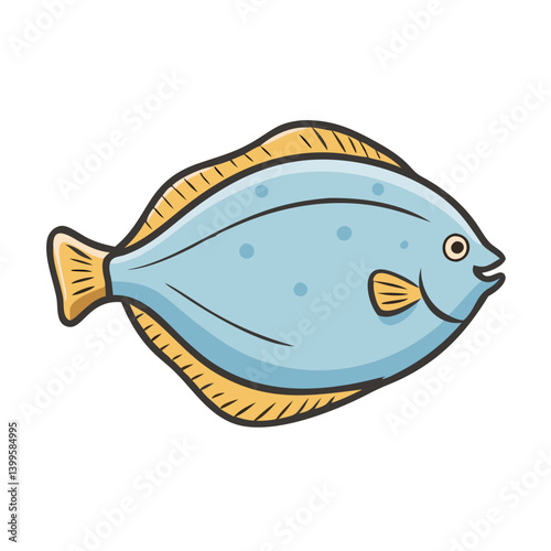 flounder icon, flounder vector illustration-simple illustration of flounder, perfect for flounder logos and icons