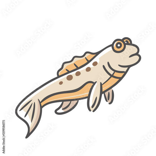 mudskipper icon, mudskipper vector illustration-simple illustration of mudskipper, perfect for mudskipper logos and icons