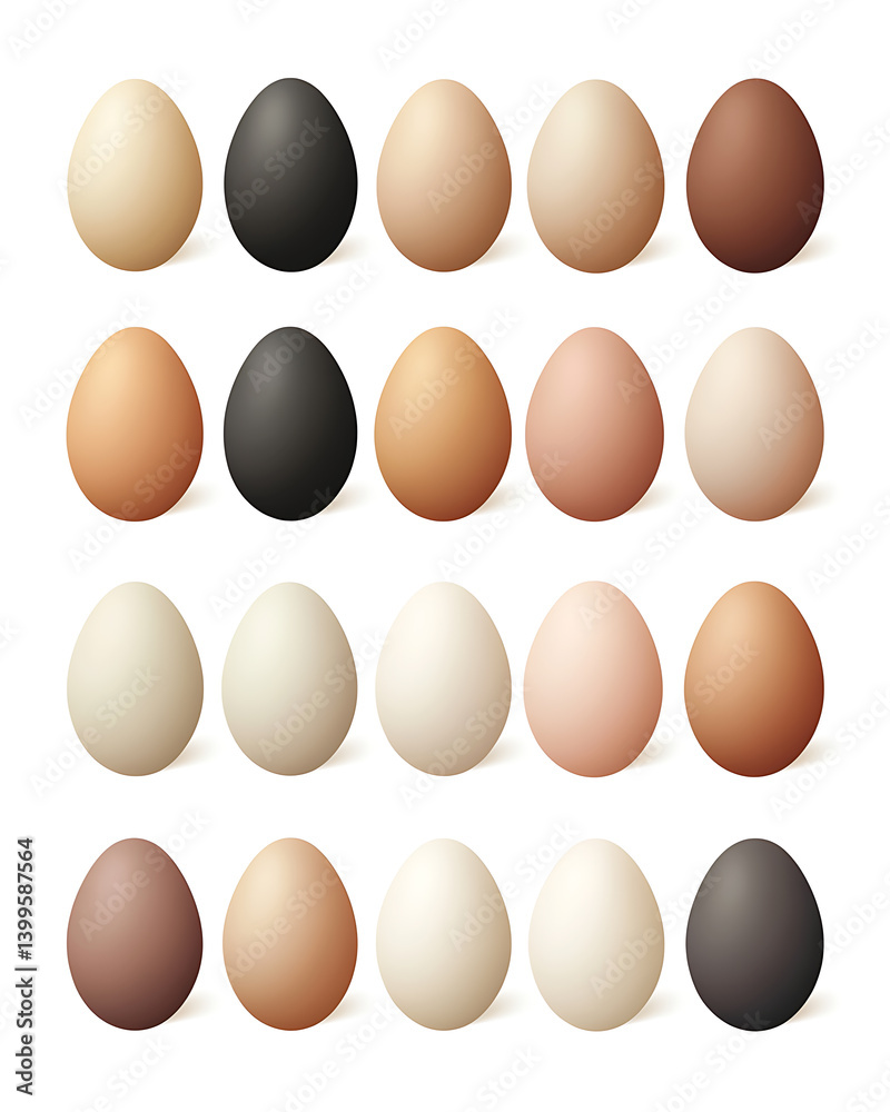 Creative conceptual illustrations of eggs, chickens Creative conceptual illustrations of eggs, chickens