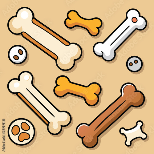 seamless background with dog bones
