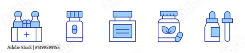 medicine. Medicine Icon vector illustration. Line Duotone style. Editable stroke