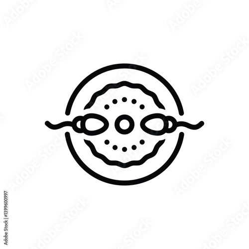 Black line icon for fertilization