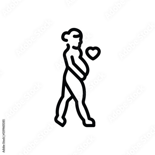Black line icon for gestation
