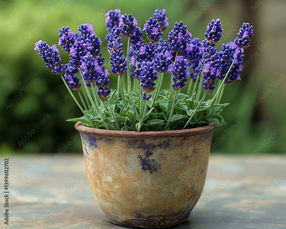 Fototapeta premium Lavender in Terracotta Pot