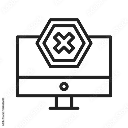 Ad Blocker icon vector image. Suitable for mobile apps, web apps and print media.