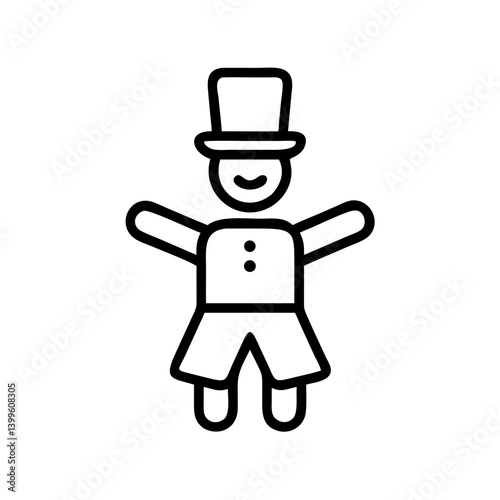 nutcracker editable outline icon design. Christmas related icon.