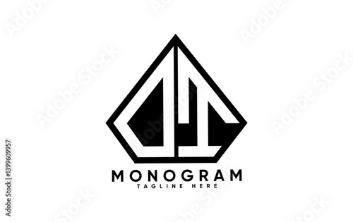 DI letter creative monogram vector logo design.