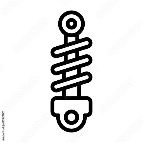 suspension outline icon. shock black line illustration.