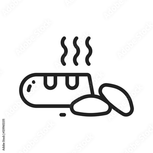 Baguette icon vector image. Suitable for mobile apps, web apps and print media.