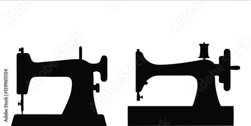 Sewing Machine black symbol, Sewing Machine silhouette vector