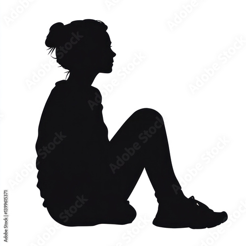 silhouette of a girl