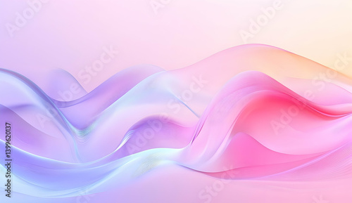 Abstract fluid shapes in pastel colors